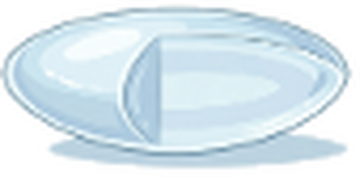 Illustration of a clear, healthy natural lens.